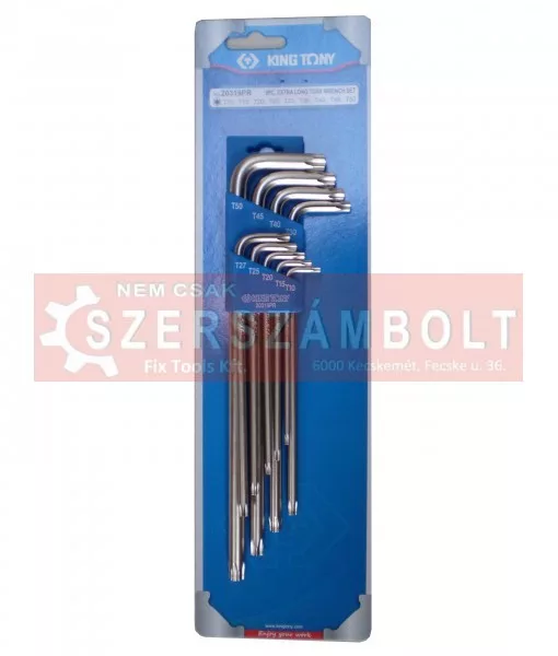 9 részes hosszú torx imbuszkulcs készlet